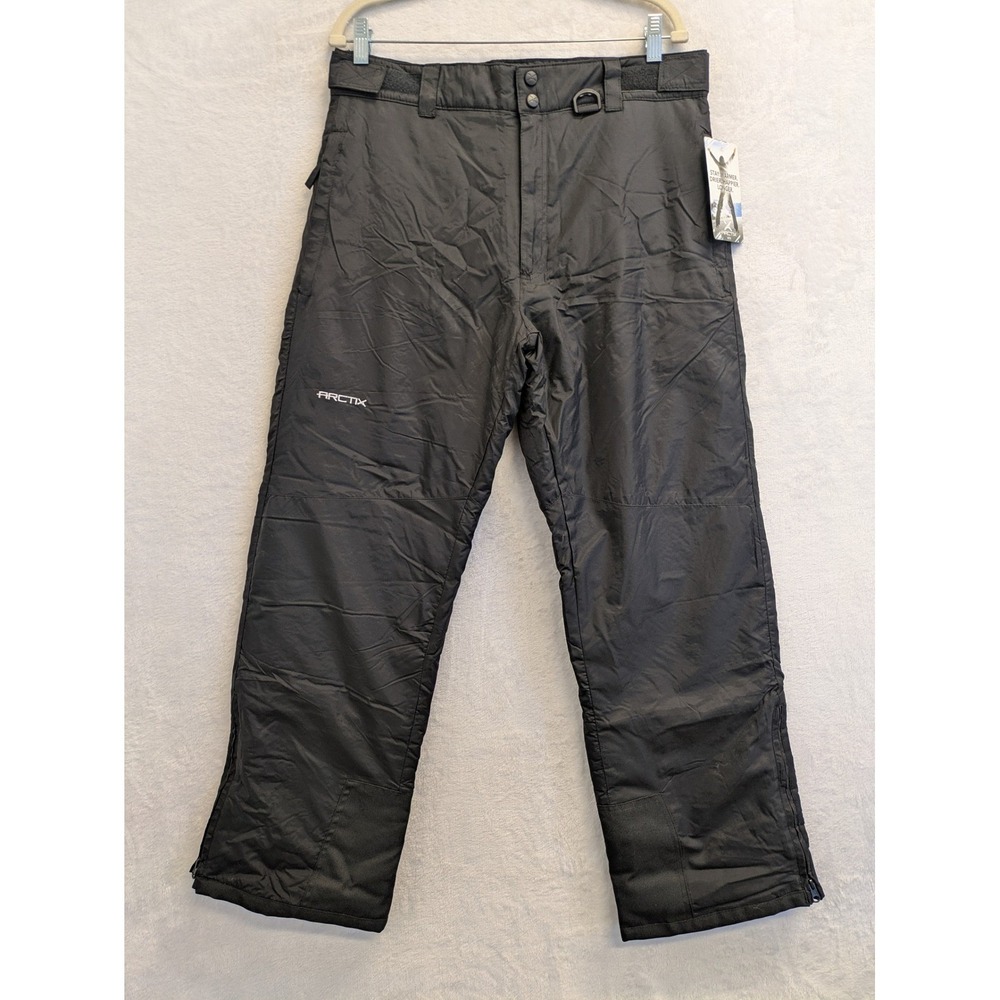 Arctix Mens Black Snow Pants Insulated Waterproof Winter Ski Pants Medium